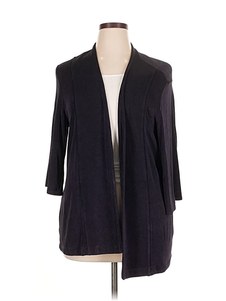 Pre-owned Travelers By Chico's Cardigan Sweater In Blue