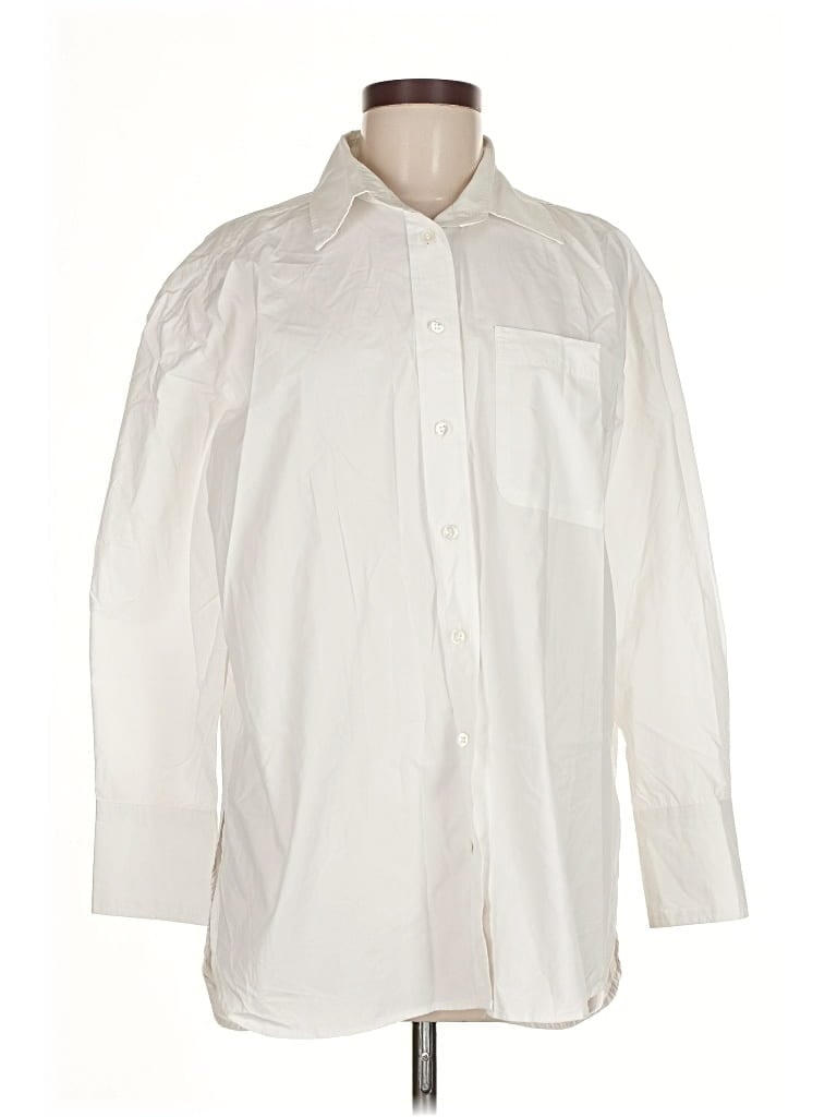 Pre-owned Banana Republic Long Sleeve Button Down Shirt In White
