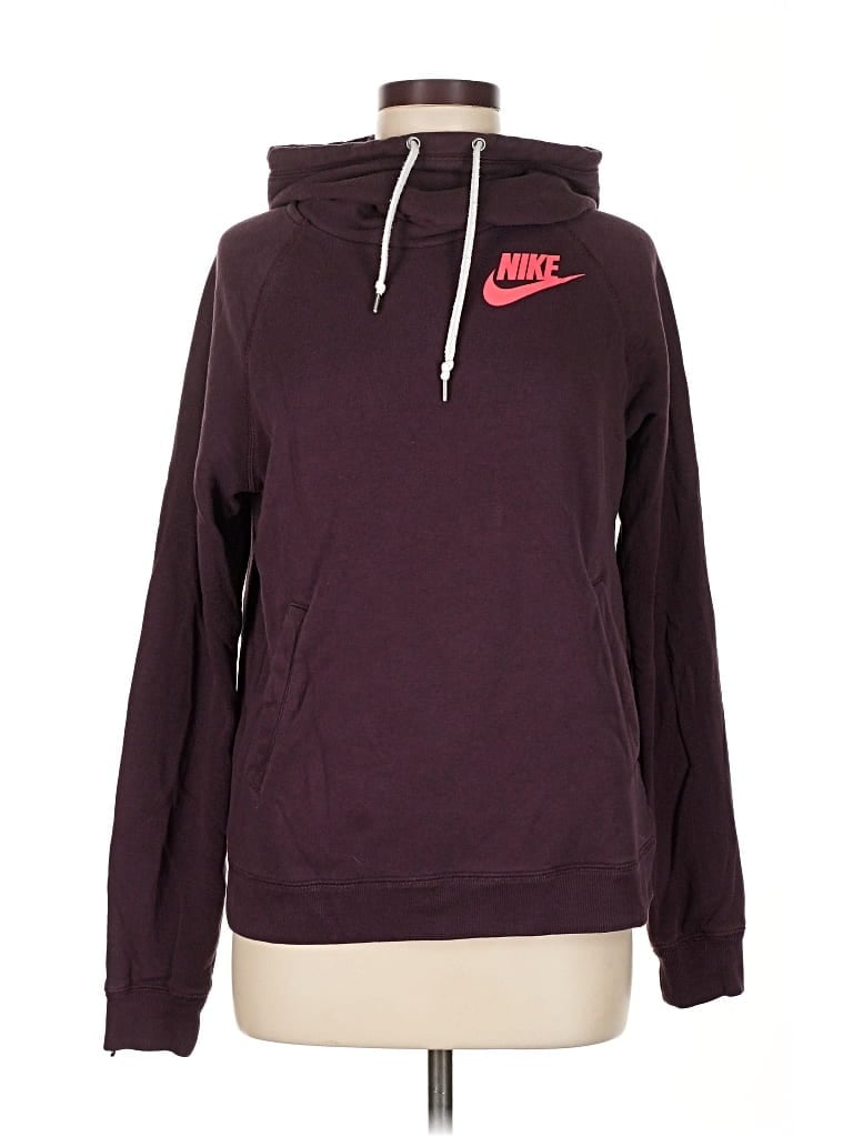 Pre-owned Nike Pullover Hoodie In Burgundy