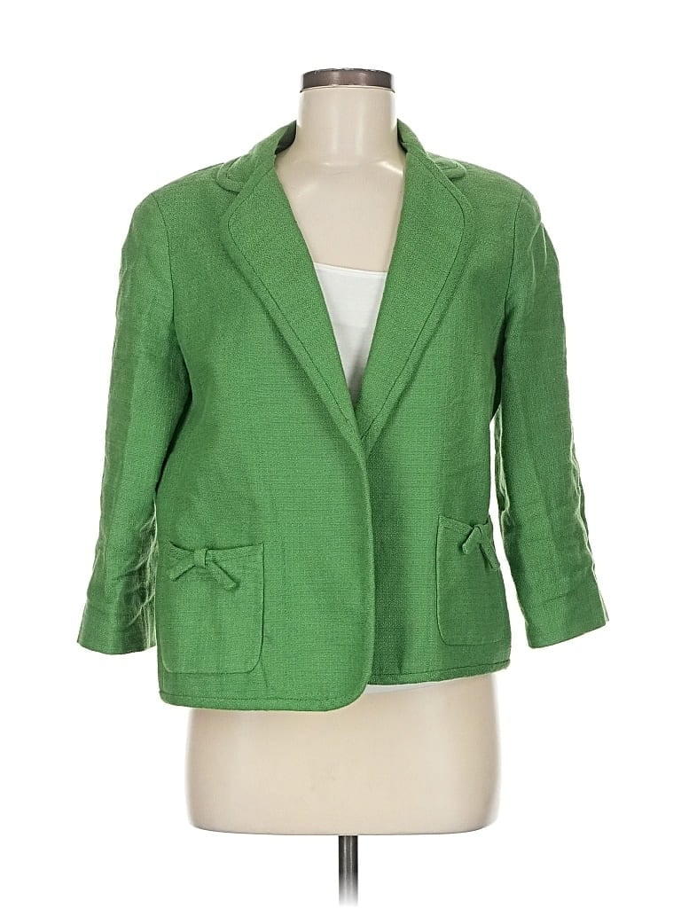 Pre-owned Talbots Blazer Jacket In Green