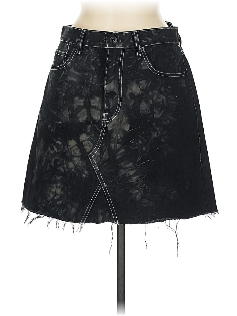 Pre-owned Proenza Schouler White Label Denim Skirt In Black