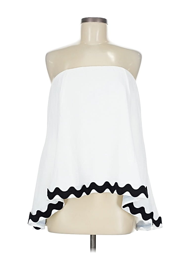 Pre-owned Fashion Sleeveless Blouse In White