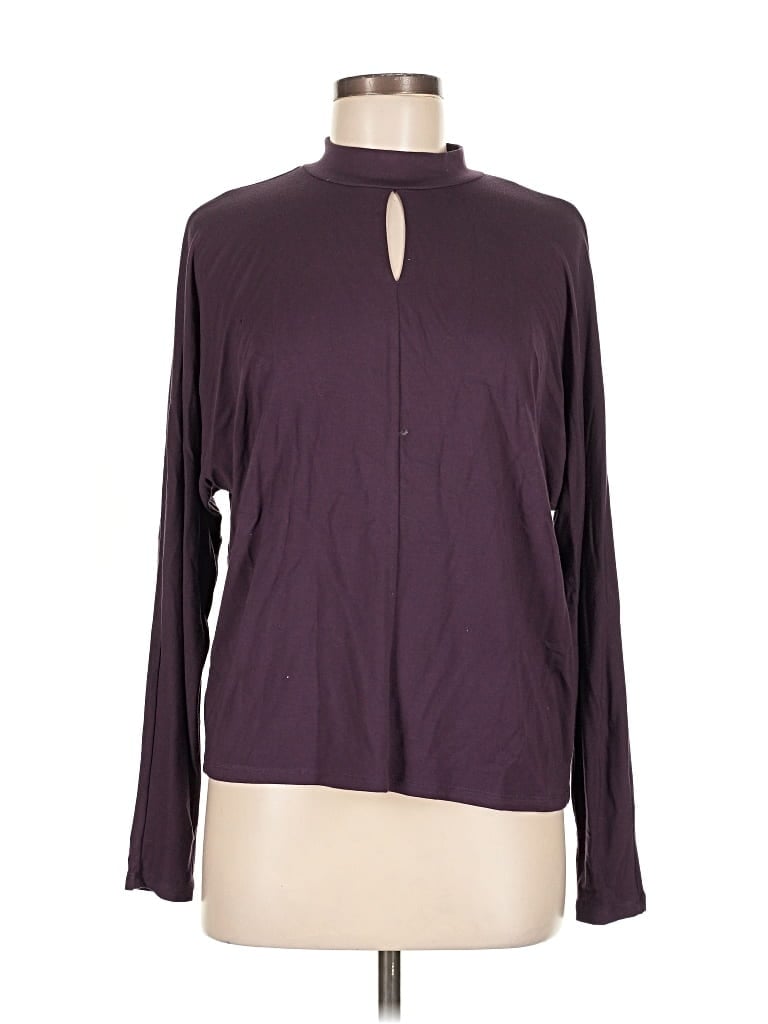 Pre-owned Catherine Malandrino Long Sleeve Blouse In Purple