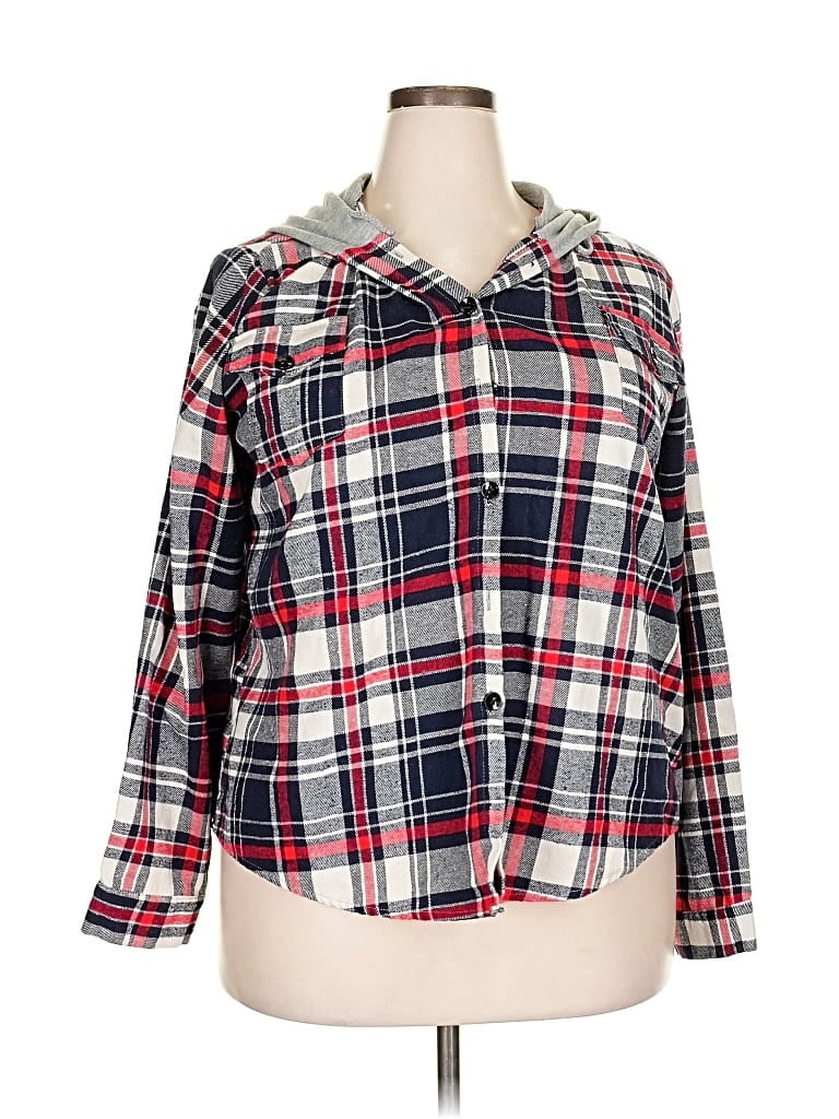 Pre-owned Assorted Brands Long Sleeve Blouse In Red