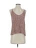 Self Contrast 100% Viscose Brown Sleeveless Top Size S - photo 1