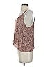 Self Contrast 100% Viscose Brown Sleeveless Top Size S - photo 5