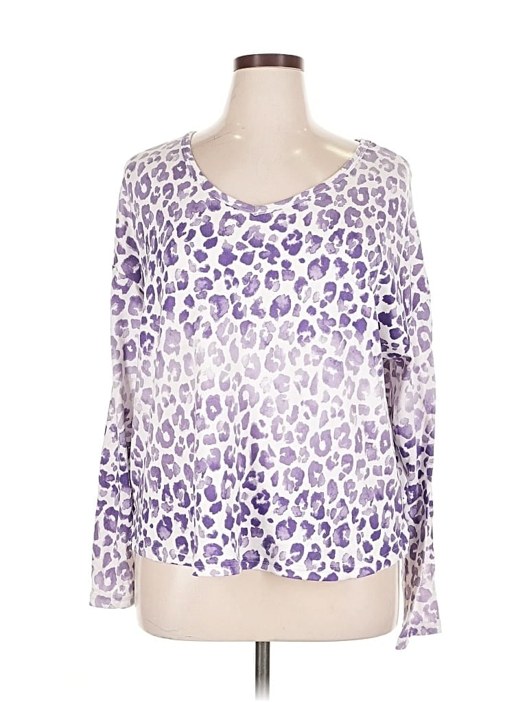 Pre-owned Just Be ... Long Sleeve Blouse In Purple