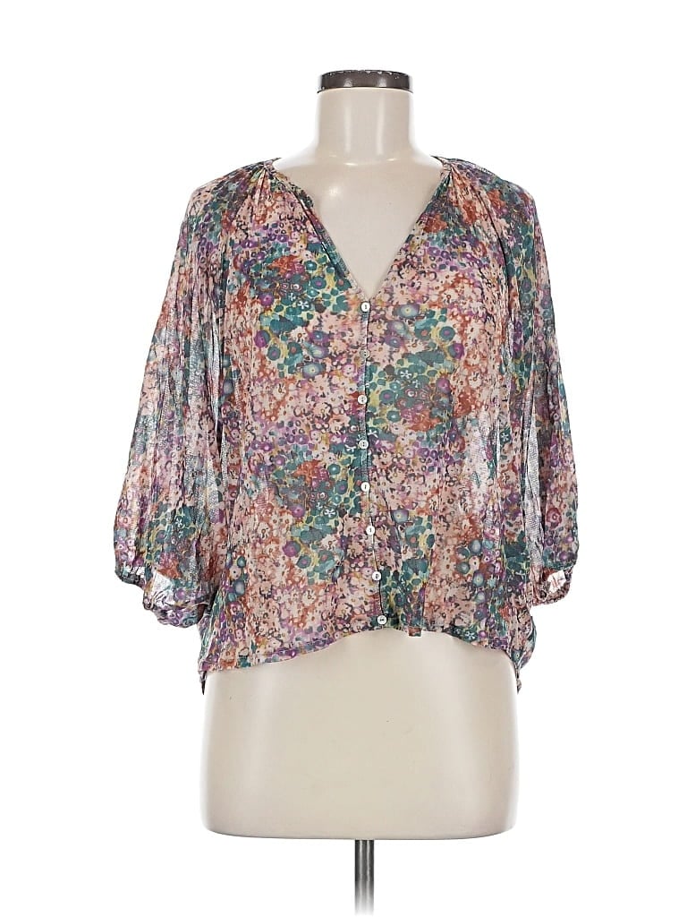 Pre-owned Weston 3/4 Sleeve Blouse In Pink