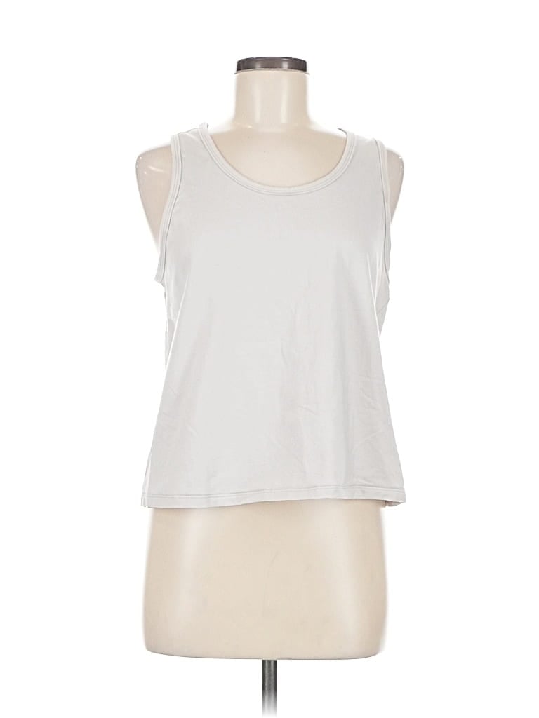 Pre-owned Athleta Sleeveless T-shirt In White