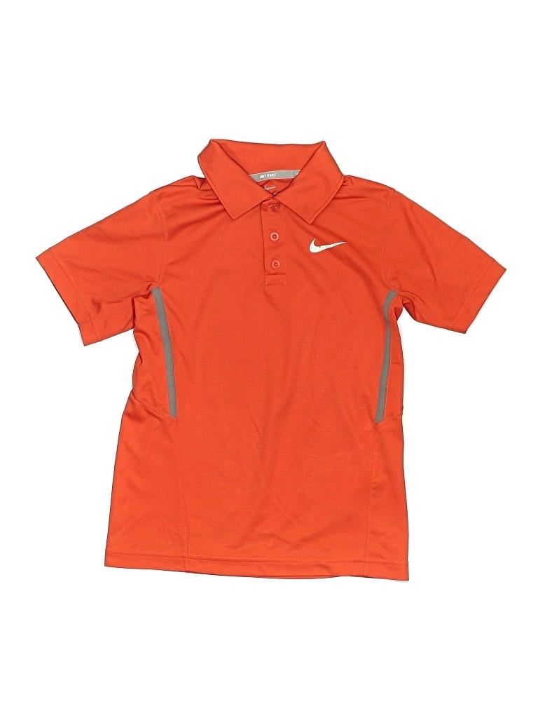 Pre-owned Nike Kids' Short Sleeve Polo Shirt In Orange