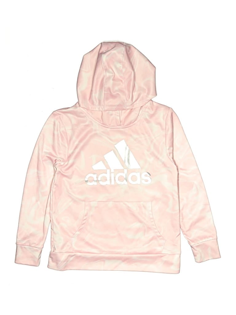 Pre-owned Adidas Originals Kids' Pullover Hoodie In Pink