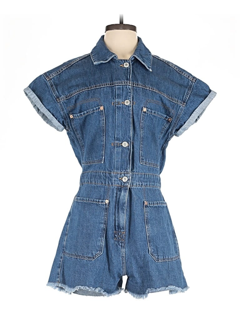 Pre-owned We The Free Romper In Blue