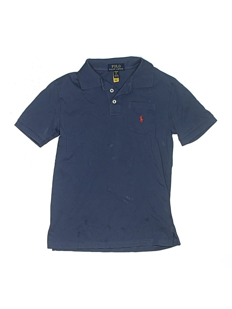 Pre-owned Polo By Ralph Lauren Kids' Short Sleeve Top Blue Tops