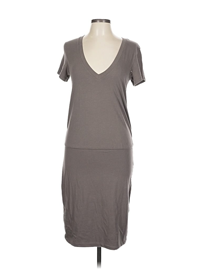 Pre-owned James Perse Casual Dress In Gray