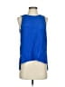 Parker 100% Silk Blue Sleeveless Silk Top Size S - photo 1