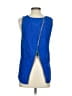 Parker 100% Silk Blue Sleeveless Silk Top Size S - photo 2