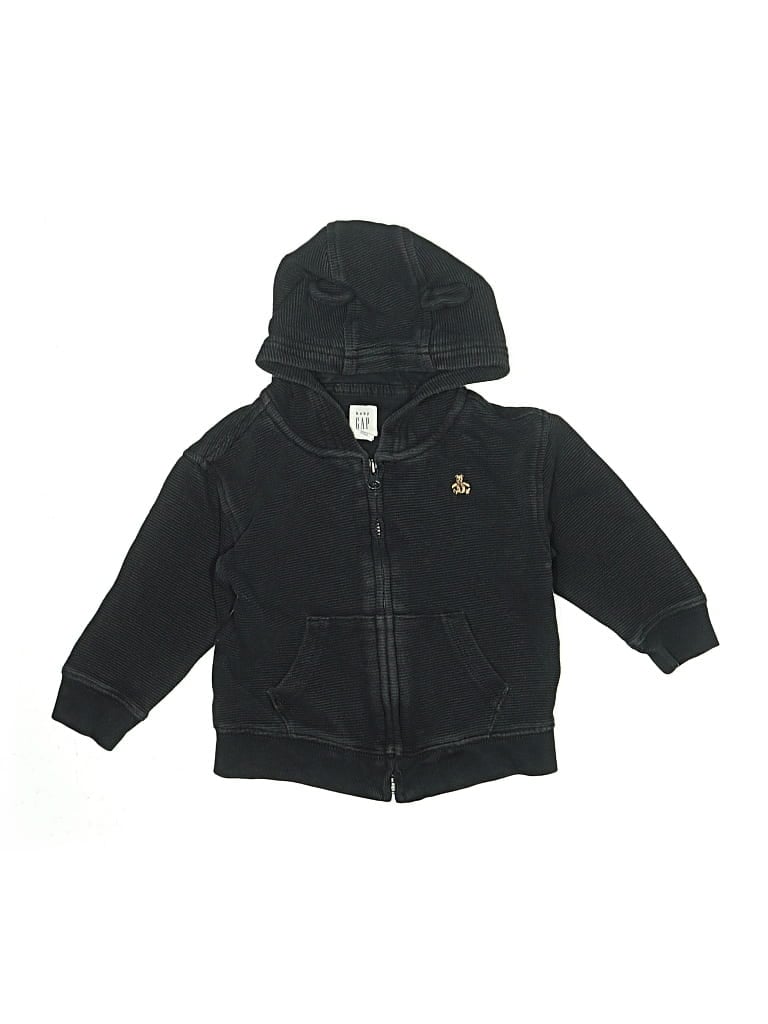 Pre-owned Baby Gap Kids' Zip Up Hoodie In Black
