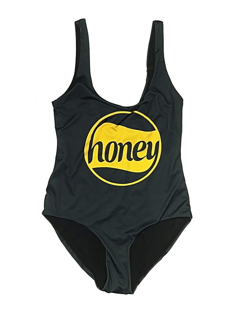 Pre-owned Ganni One Piece Swimsuit In Black