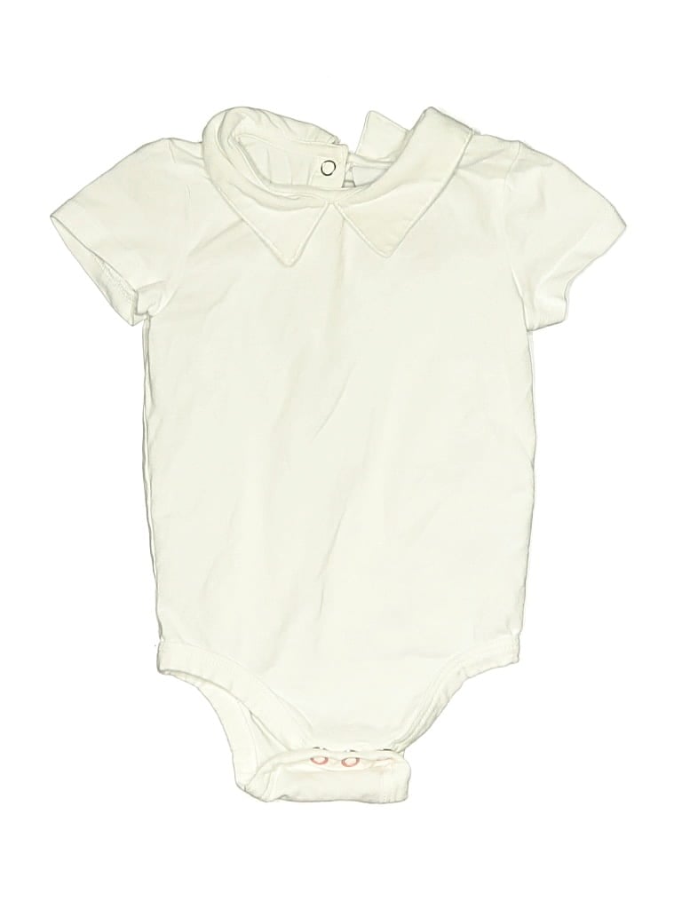 Pre-owned Tommy Bahama Babies' Short Sleeve Onesie In White