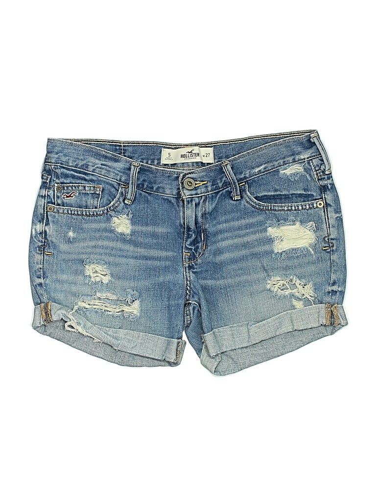 Pre-owned Hollister Denim Shorts In Blue