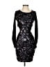 Pencey 100% Polyester Stars Black Cocktail Dress Size 4 - photo 1