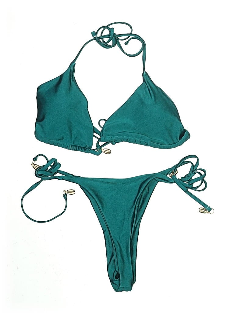 Pre-owned Unbranded Two Piece Swimsuit In Blue