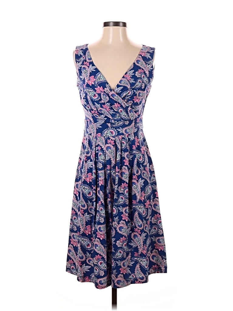 Pre-owned Lands' End Cocktail Dress In Blue