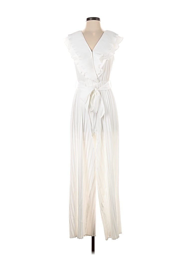 Tea & Cup Jumpsuit In White