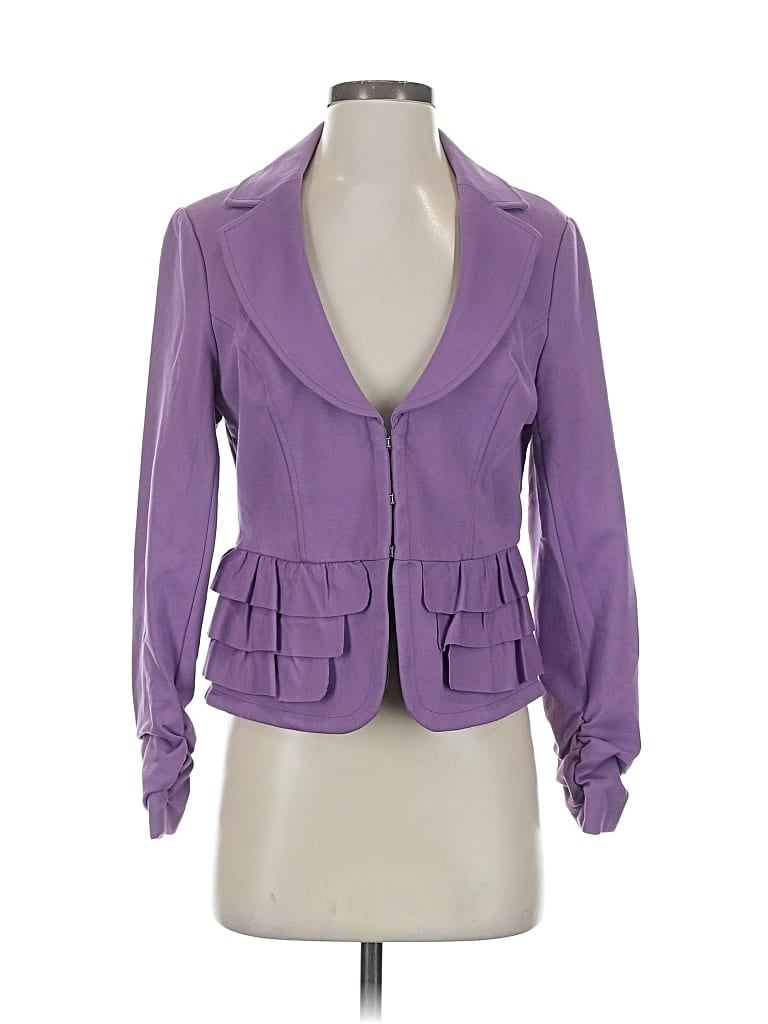 Pre-owned Inc International Concepts Blazer Jacket In Purple