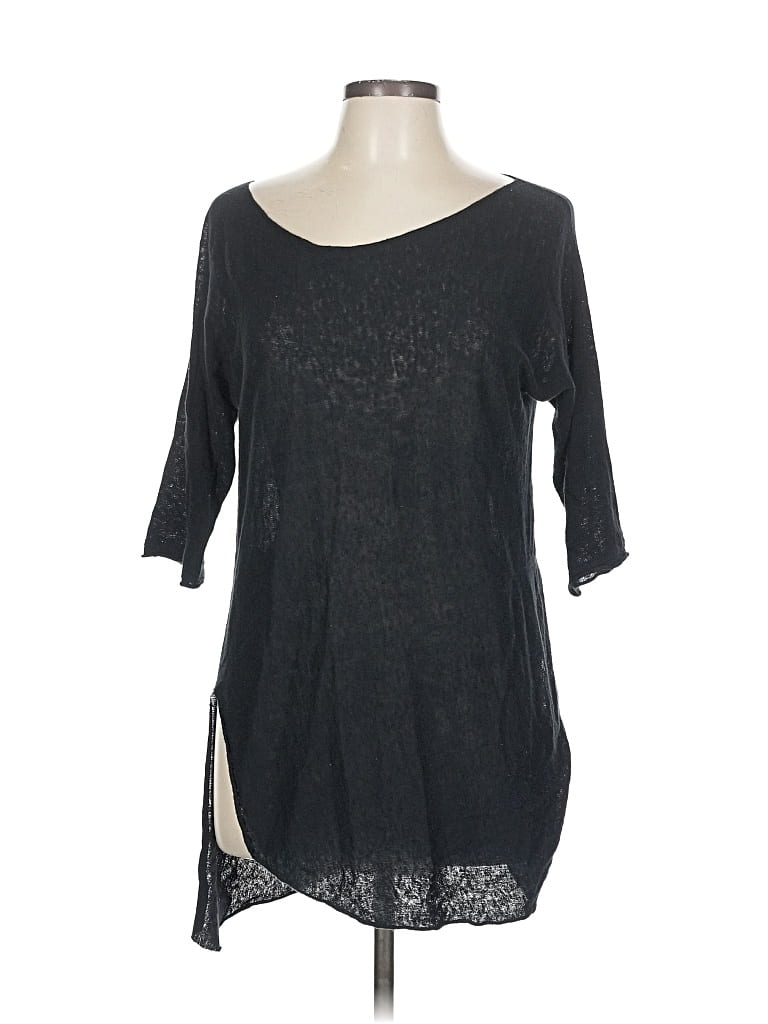 Pre-owned Peruvian Connection Pullover Sweater In Black