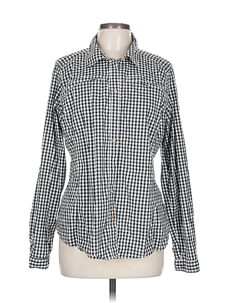 Pre-owned Orvis Long Sleeve Blouse In Silver