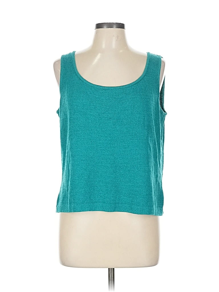Pre-owned St John Sleeveless T-shirt In Blue