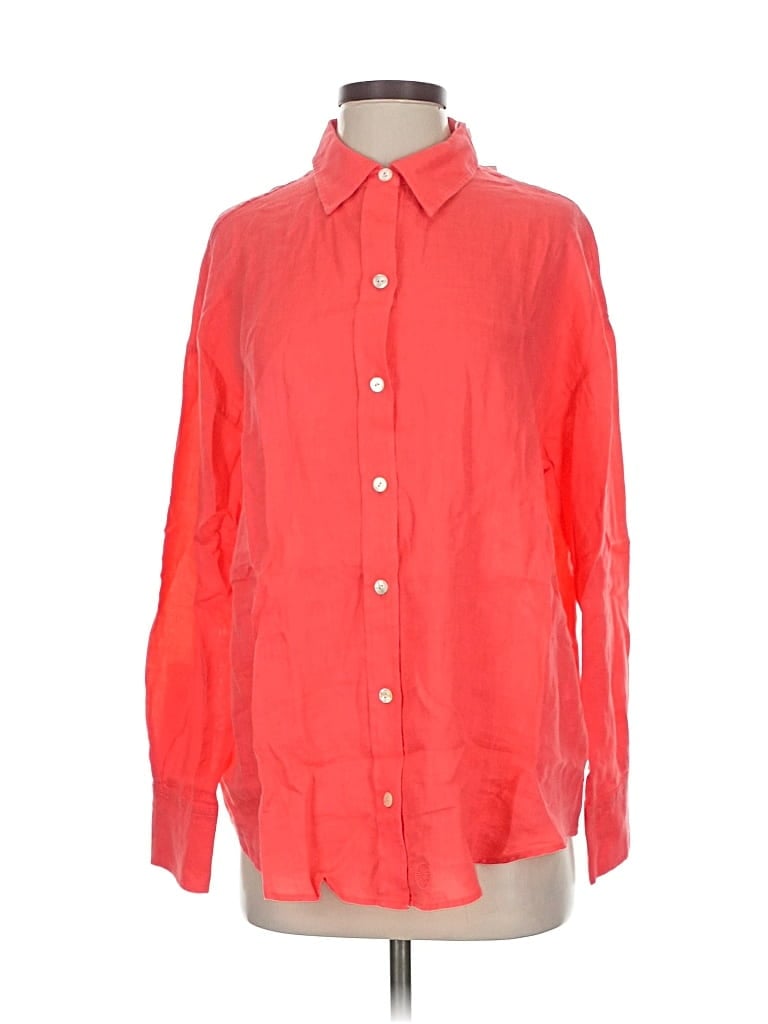 Pre-owned Lilly Pulitzer Long Sleeve Button Down Shirt In Red