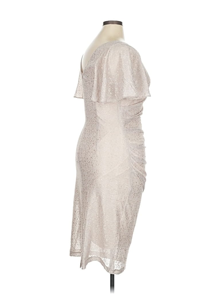 Pre-owned Betsy & Adam Cocktail Dress In Brown