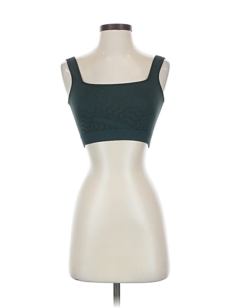Pre-owned Spiritual Gangster Tank Top Green Strapless Neckline Tops
