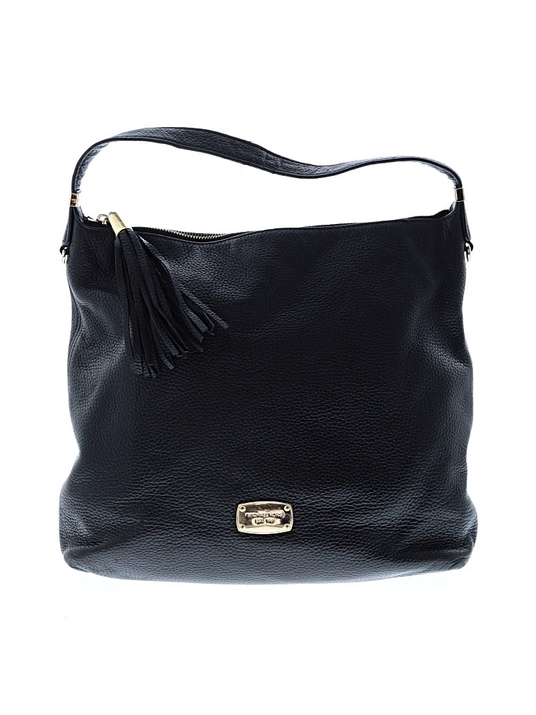 Pre-owned Michael Michael Kors Leather Shoulder Bag In Black