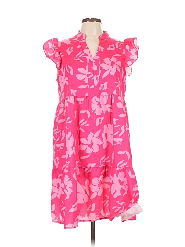Pre-owned Shein Casual Dress In Pink