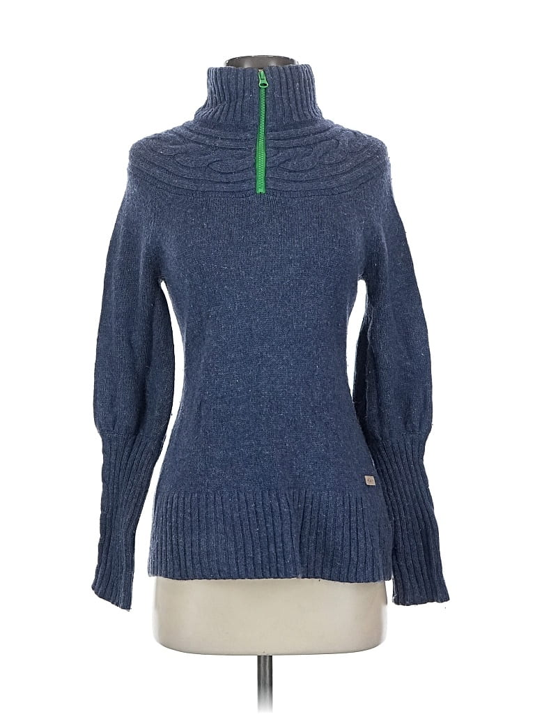 Pre-owned Columbia Turtleneck Sweater In Blue