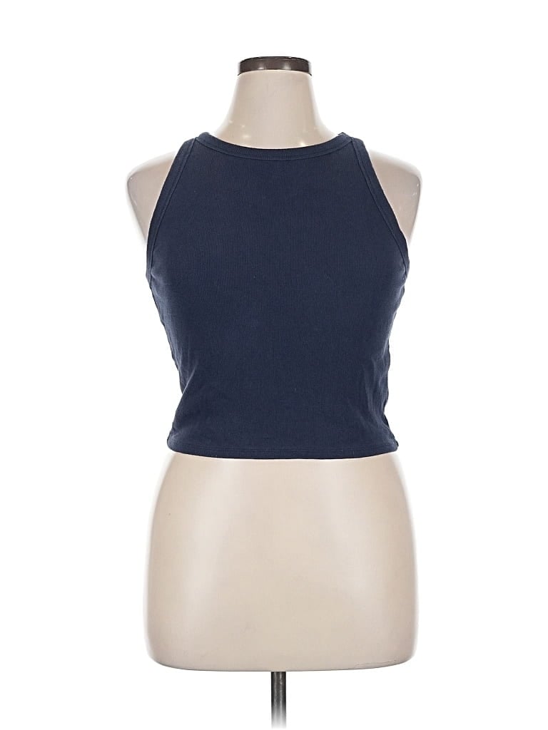 Pre-owned Hollister Tank Top Blue Halter Neckline Tops