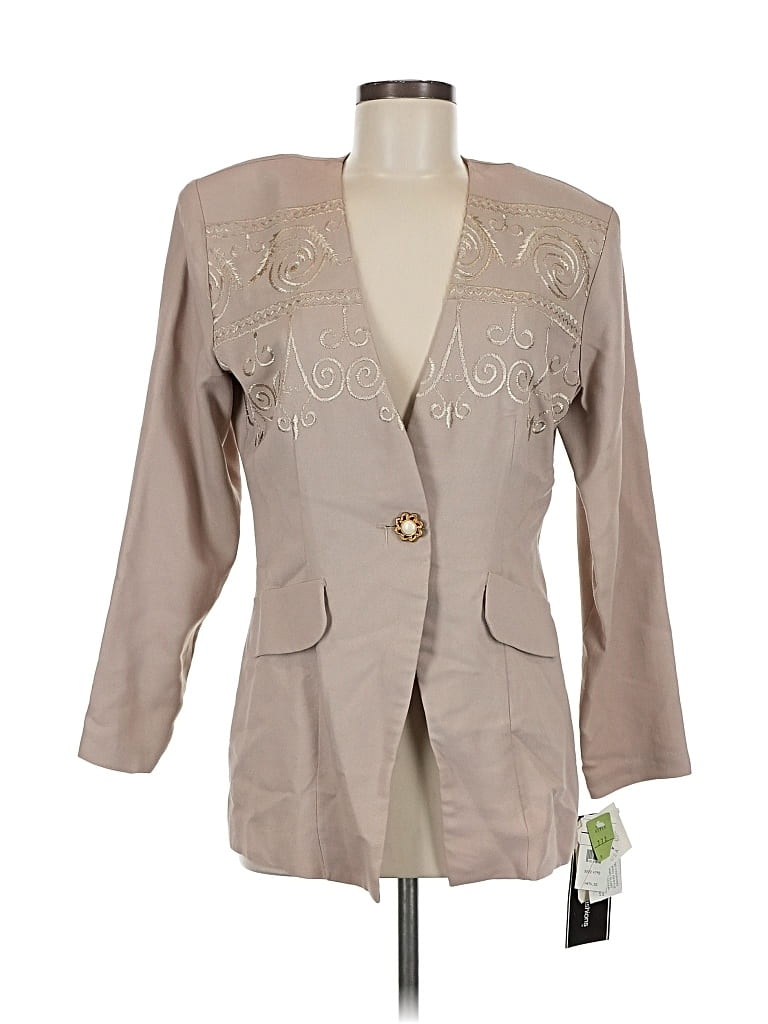 Pre-owned Dawn Joy Fashions Blazer Jacket In Brown