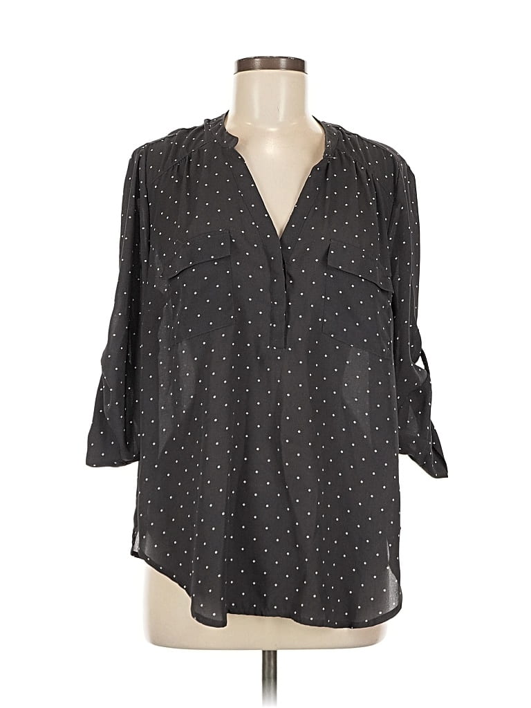 Pre-owned Torrid 3/4 Sleeve Blouse In Gray