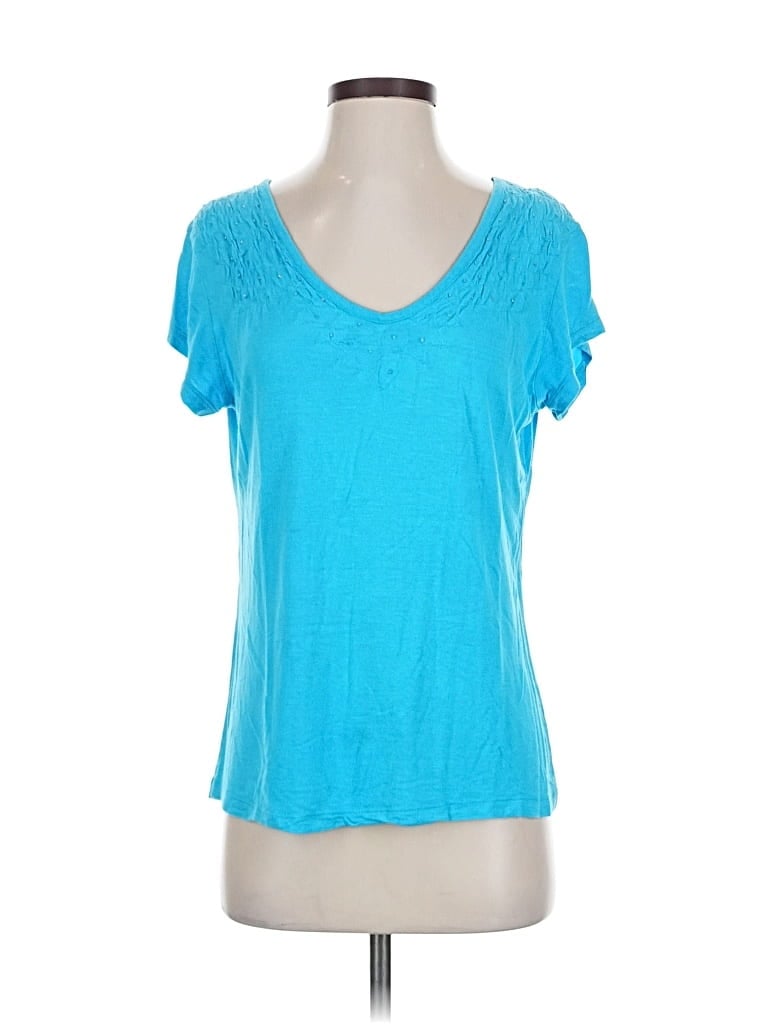 Pre-owned Keren Hart Short Sleeve T-shirt In Blue