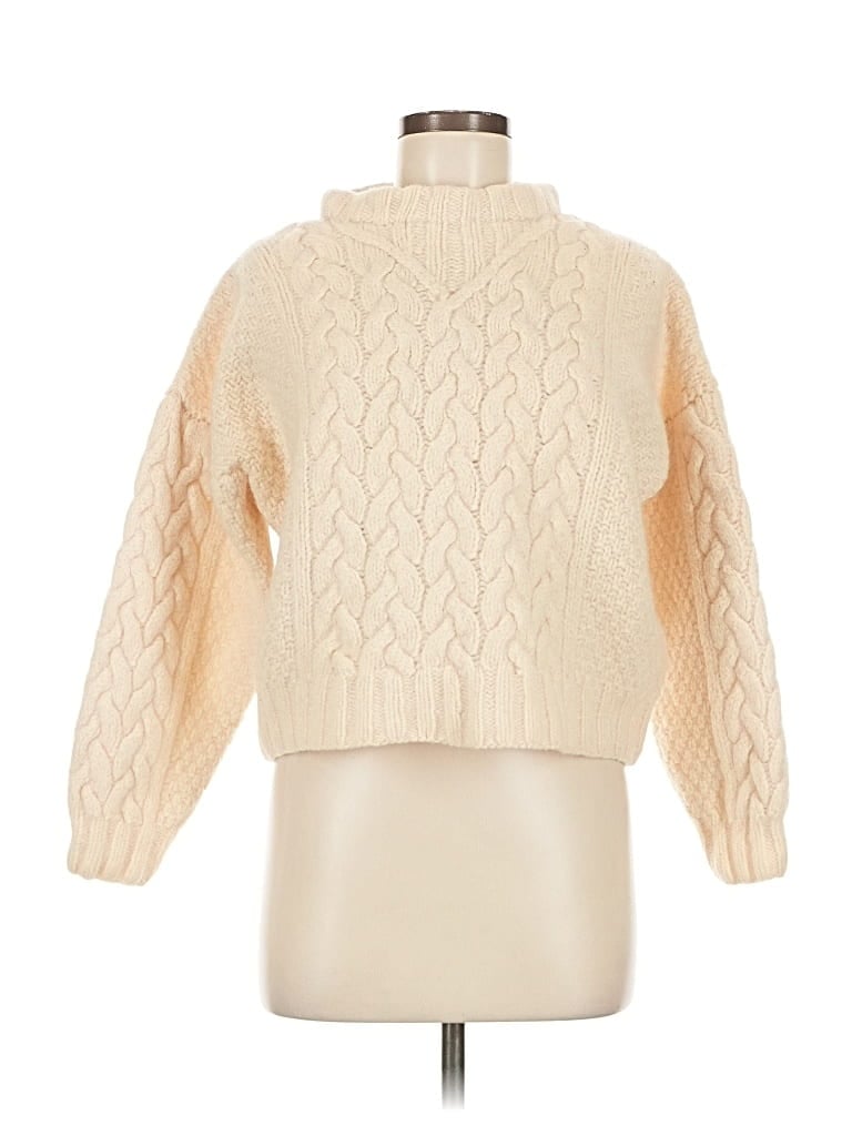 Pre-owned John Ashford Pullover Sweater In White