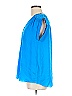 Rebecca Taylor 100% Polyester Blue Short Sleeve Blouse Size 6 - photo 5
