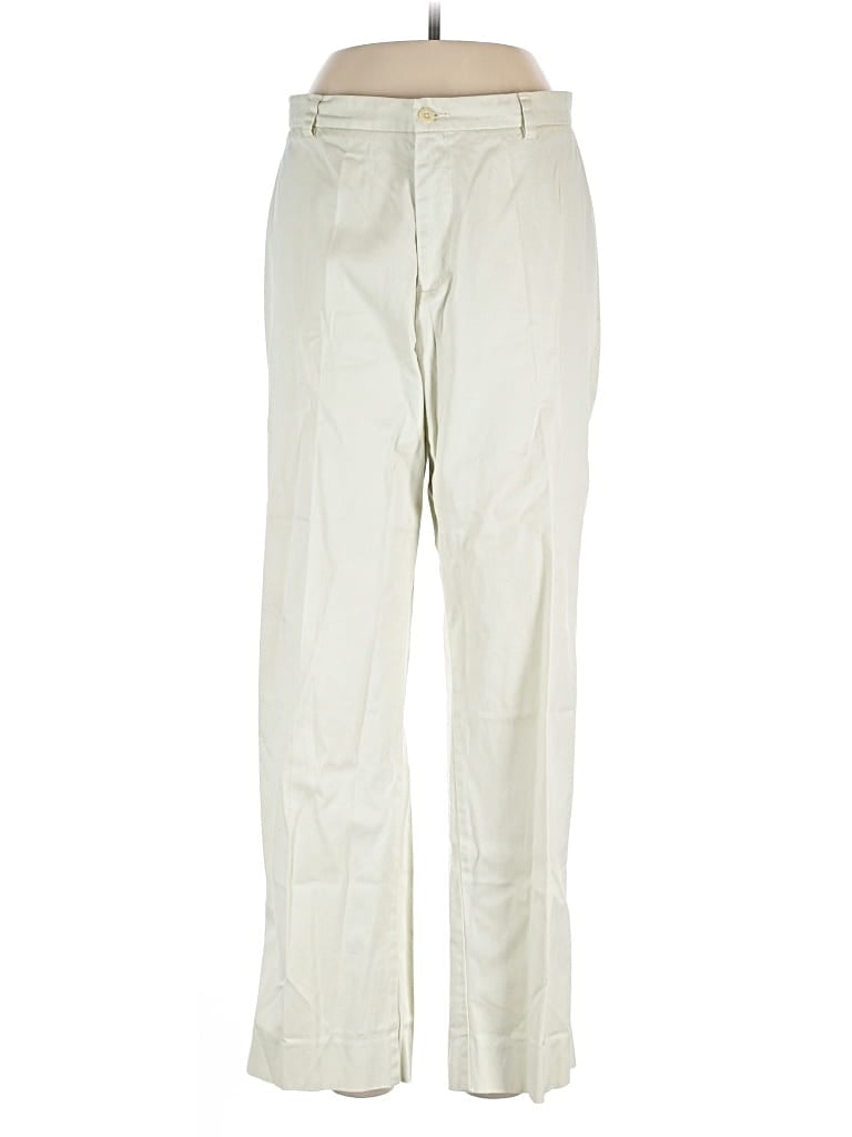 Pre-owned Lands' End Khaki Pant In White