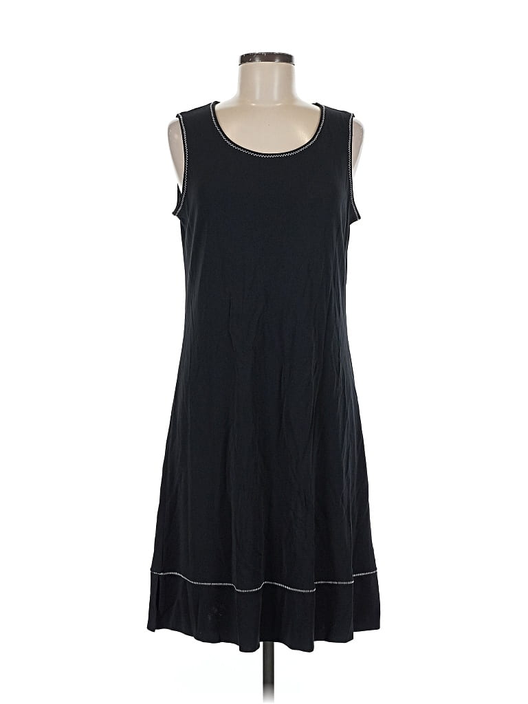 Pre-owned Jjill Casual Dress In Black