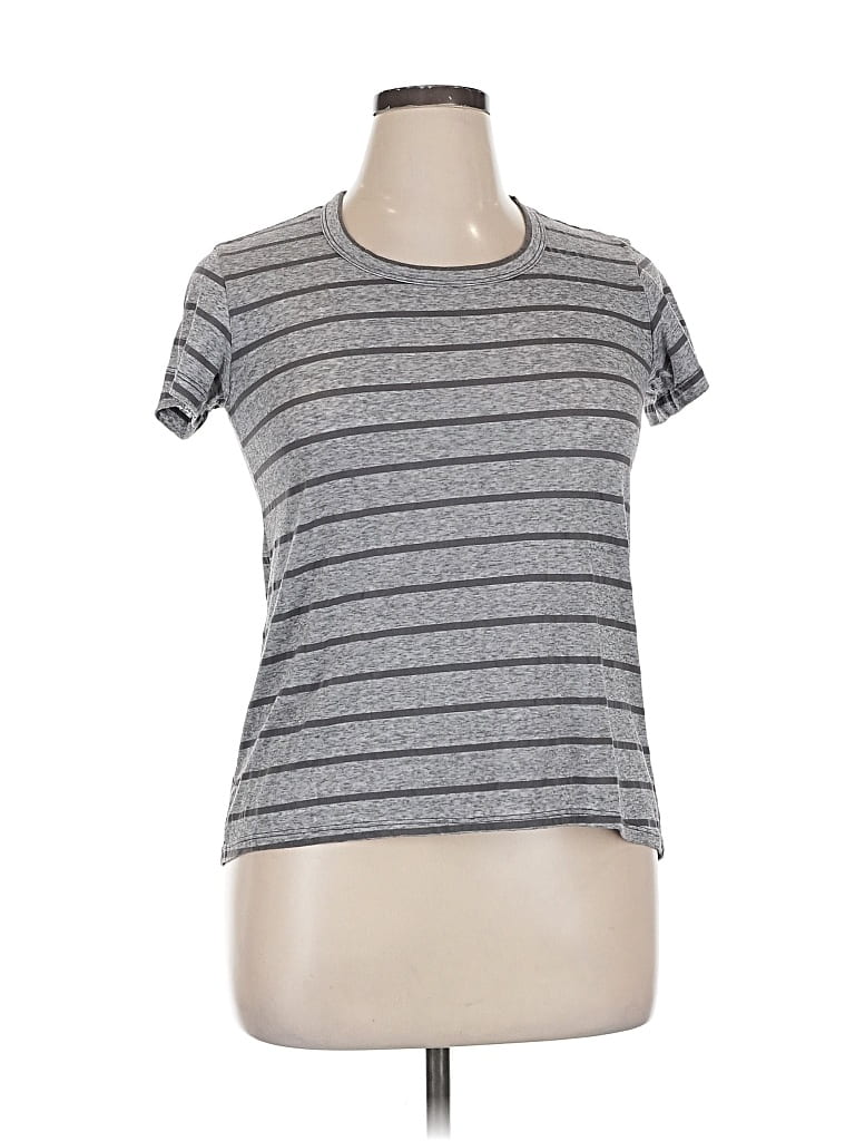 Pre-owned Left Of Center Short Sleeve T-shirt In Gray