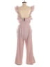 Ale by Alessandra 100% Polyester Solid Pink Tan Jumpsuit Size L - photo 2