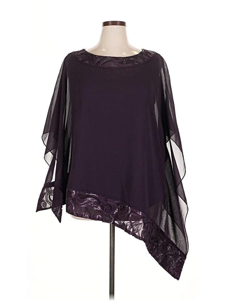 Pre-owned Le Bos Poncho In Purple