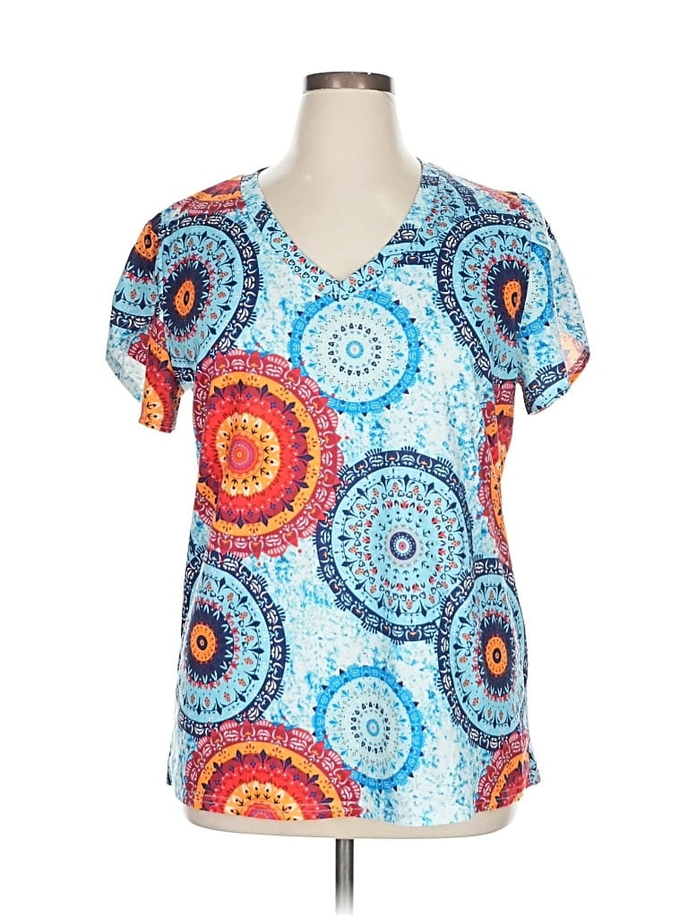 Pre-owned Unbranded Short Sleeve T-shirt In Blue